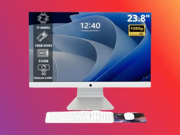 Computador All-in-One Grasep Maximus D-AI12 com tela Full HD de 23,8 polegadas, Intel Core i7, 16GB de RAM, SSD 512GB e webcam integrada