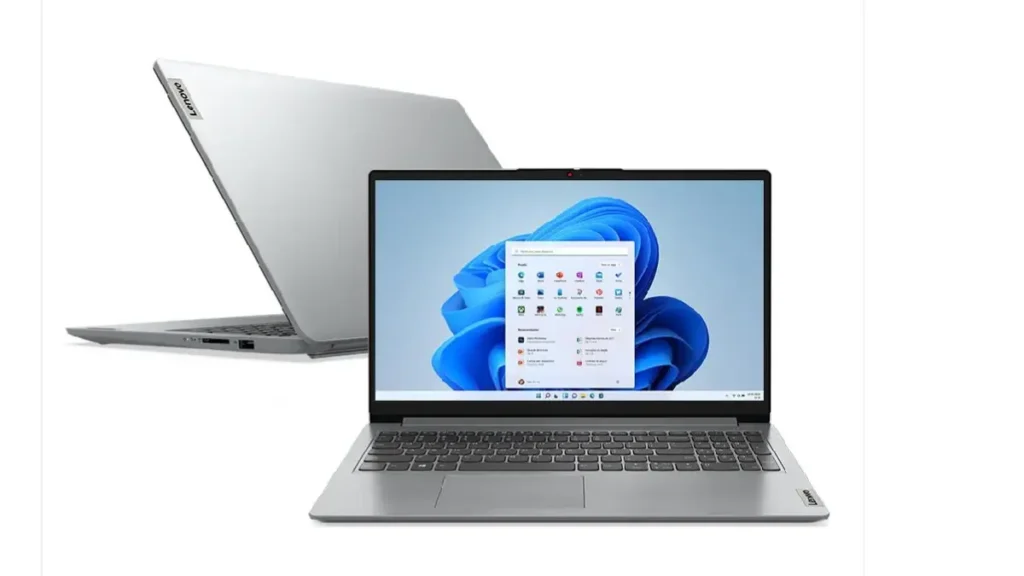 Lenovo IdeaPad 1 - visão frontal e e traseira